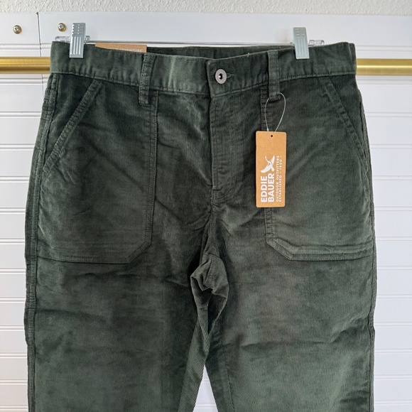 NEW Eddie Bauer Women's Madison Valley Cord Dark Forest US Size 4 - Picture 3 of 10